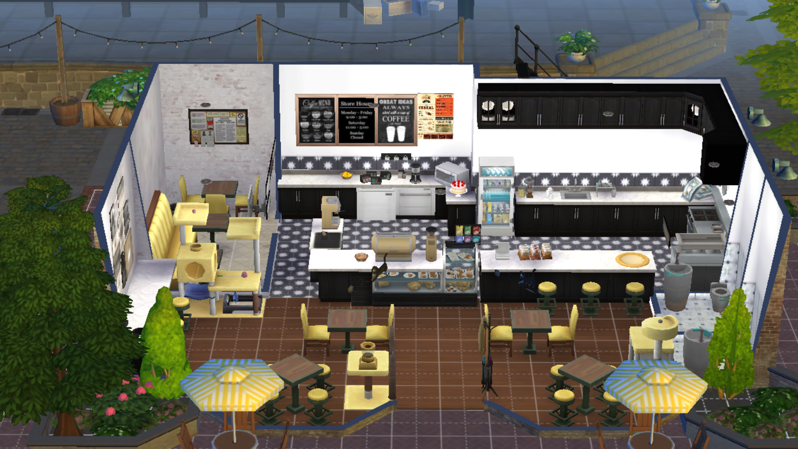 Interior shot of the Cat Cafe